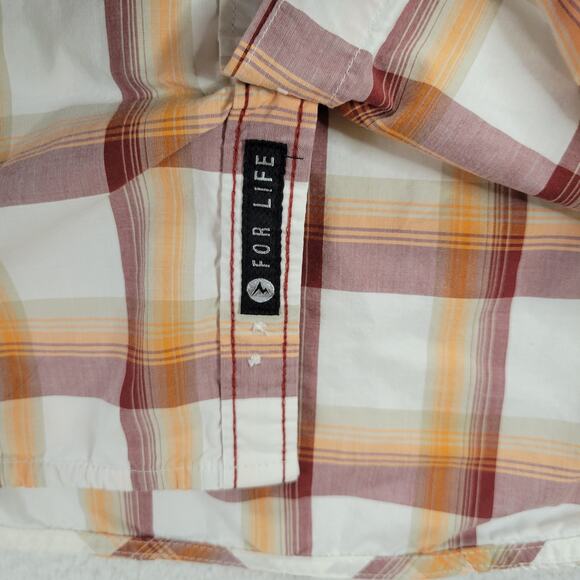 Marmot Button Up Shirt Men's Medium Short Sleeve Plaid Hiking Outdoors Camping - Picture 5 of 12